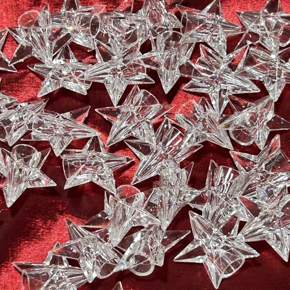 Other - 41 Clear Star-Shaped Crystal plastic light covers - a touch of class for parties